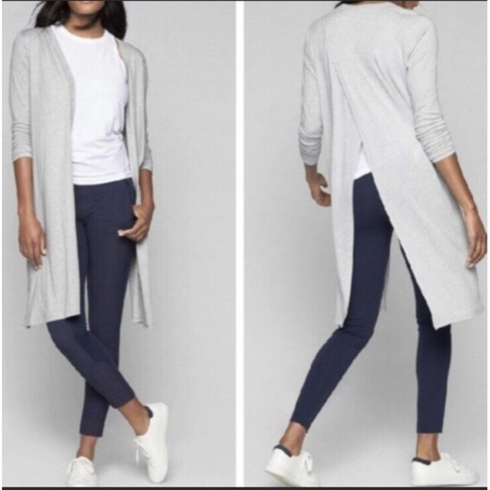 Athleta Gray Long Cardigan